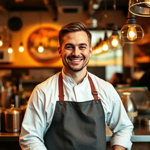 Chef standing in a restaurant
